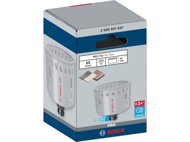 Žaga za izrezovanje lukenj Bosch PRO Tile PC Plus, 65mm, 2608901567